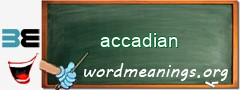 WordMeaning blackboard for accadian